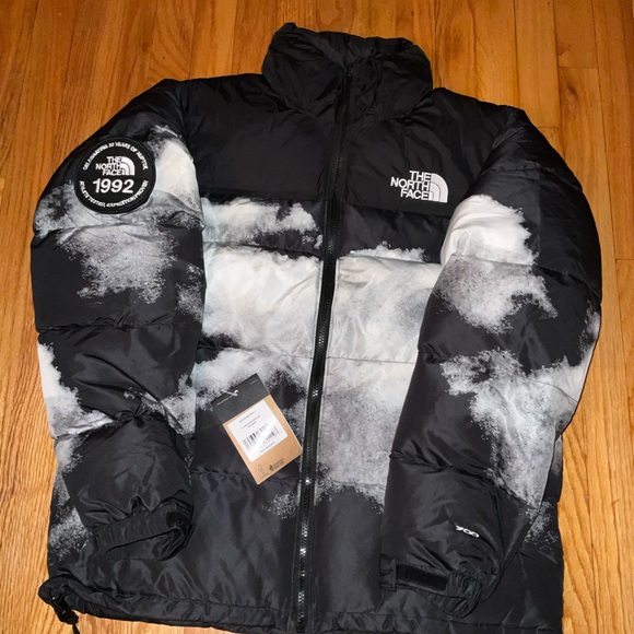 The North Face 700 Printed 92 Retro Anniversary Nuptse Puffer Jacket black/white - Picture 2 of 5